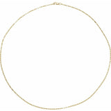 Necklace - elongated box chain 1.2mm 18" yellow gold - filled - Gaines Jewelers