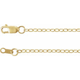 Necklace - flat cable chain 1.8mm 18" yellow gold - filled - Gaines Jewelers
