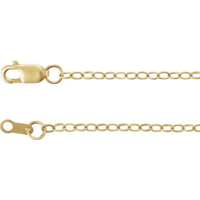 Necklace - flat cable chain 1.8mm 18" yellow gold - filled - Gaines Jewelers