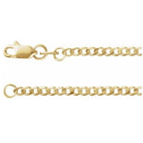 Necklace - flat curb link chain 1.95mm 18" 14kt yellow gold - Gaines Jewelers