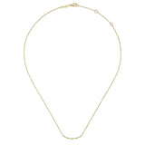Necklace in a trapeze style set with diamond stations 14kt yellow gold - Gaines Jewelers