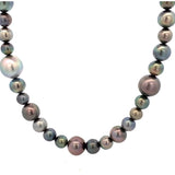 Necklace multi size Tahitian South Sea pearls, 18" 18kt white gold - Gaines Jewelers