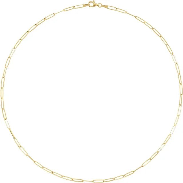Necklace - paperclip link 2.6mm 18" 14kt yellow gold - Gaines Jewelers