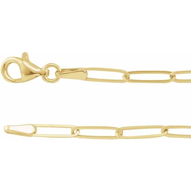 Necklace - paperclip link 2.6mm 18" 14kt yellow gold - Gaines Jewelers