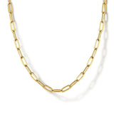 Necklace paperclip style 18" 14kt yellow gold - Gaines Jewelers