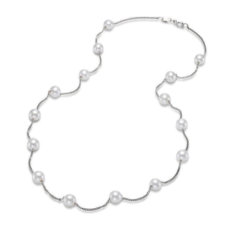 Necklace pearl tin cup with curved segments - Gaines Jewelers