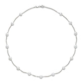 Necklace pearl tin cup with curved segments - Gaines Jewelers