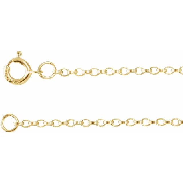 Necklace - rolo chain 1.1mm 18" yellow gold - filled - Gaines Jewelers