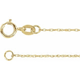 Necklace - rope chain 1mm 18" yellow gold - filled - Gaines Jewelers