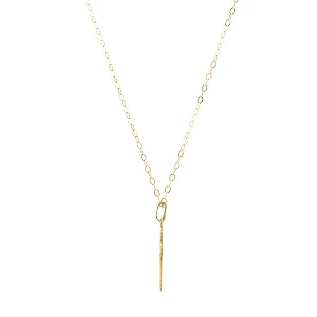 Necklace - small cross with decorative attributes 14kt yellow gold - Gaines Jewelers