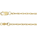 Necklace - solid rope chain 1.5mm 18" yellow gold - filled - Gaines Jewelers