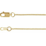 Necklace - thin diamond cut chain 1mm 18" 14kt yellow gold - Gaines Jewelers