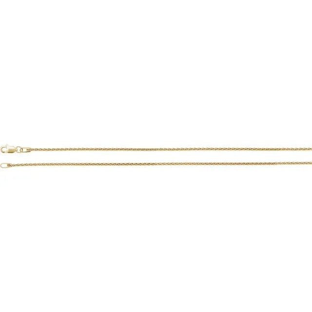 Necklace - wheat chain 1.25mm 18" 14kt yellow gold - Gaines Jewelers