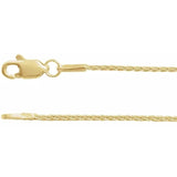 Necklace - wheat chain 1.5mm 18" yellow gold - filled - Gaines Jewelers