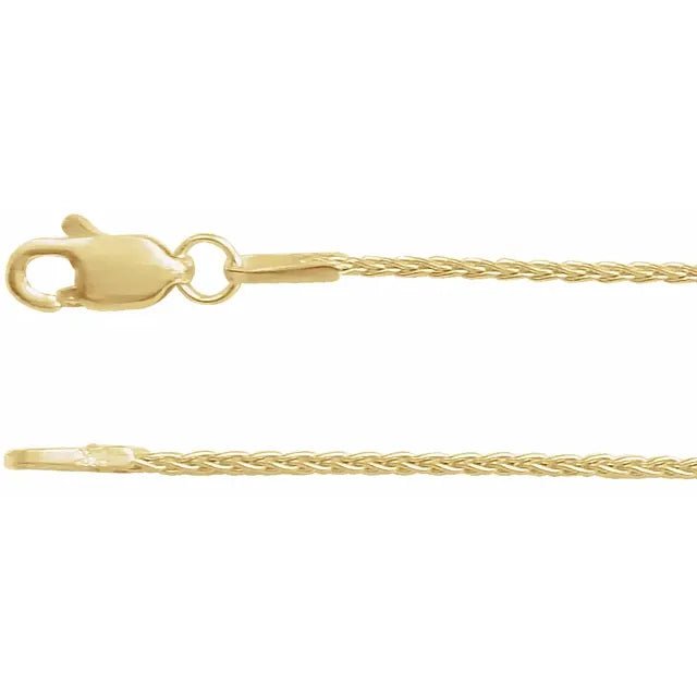 Necklace - wheat chain 1.5mm 18" yellow gold - filled - Gaines Jewelers