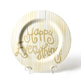 Neutral Skinny Stripe Big Happy Everything! Round Platter - Happy Everything - Gaines Jewelers