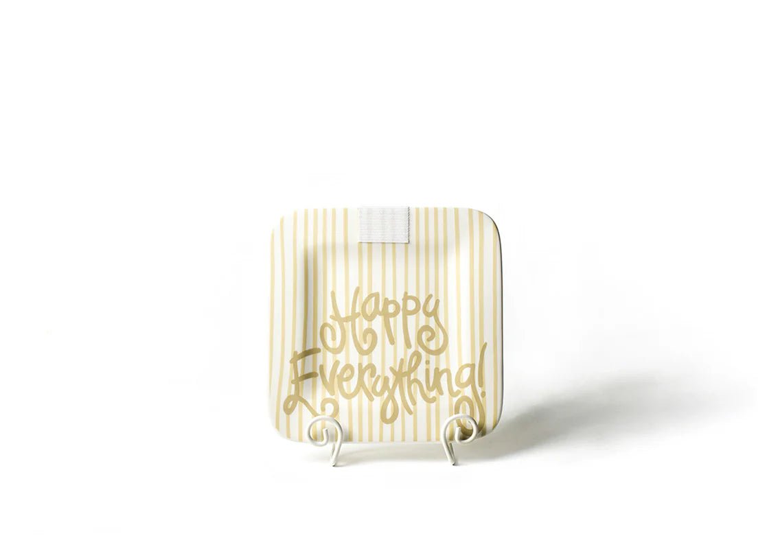 Neutral Skinny Stripe Happy Everything! Mini Square Platter - Happy Everything - Gaines Jewelers
