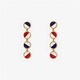 New England Round Bezel Drop Earring - Brackish - Gaines Jewelers