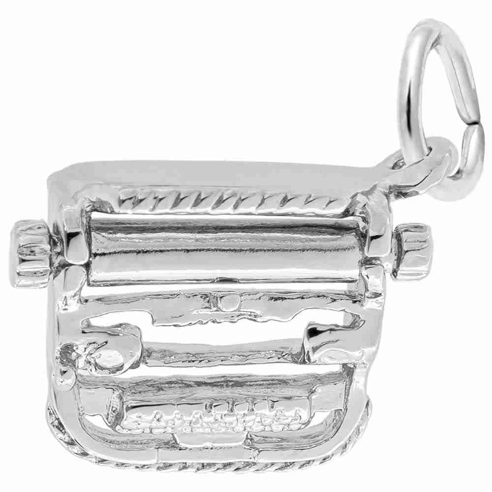 New Type Writer Charm - Sterling Silver - Gaines Jewelers
