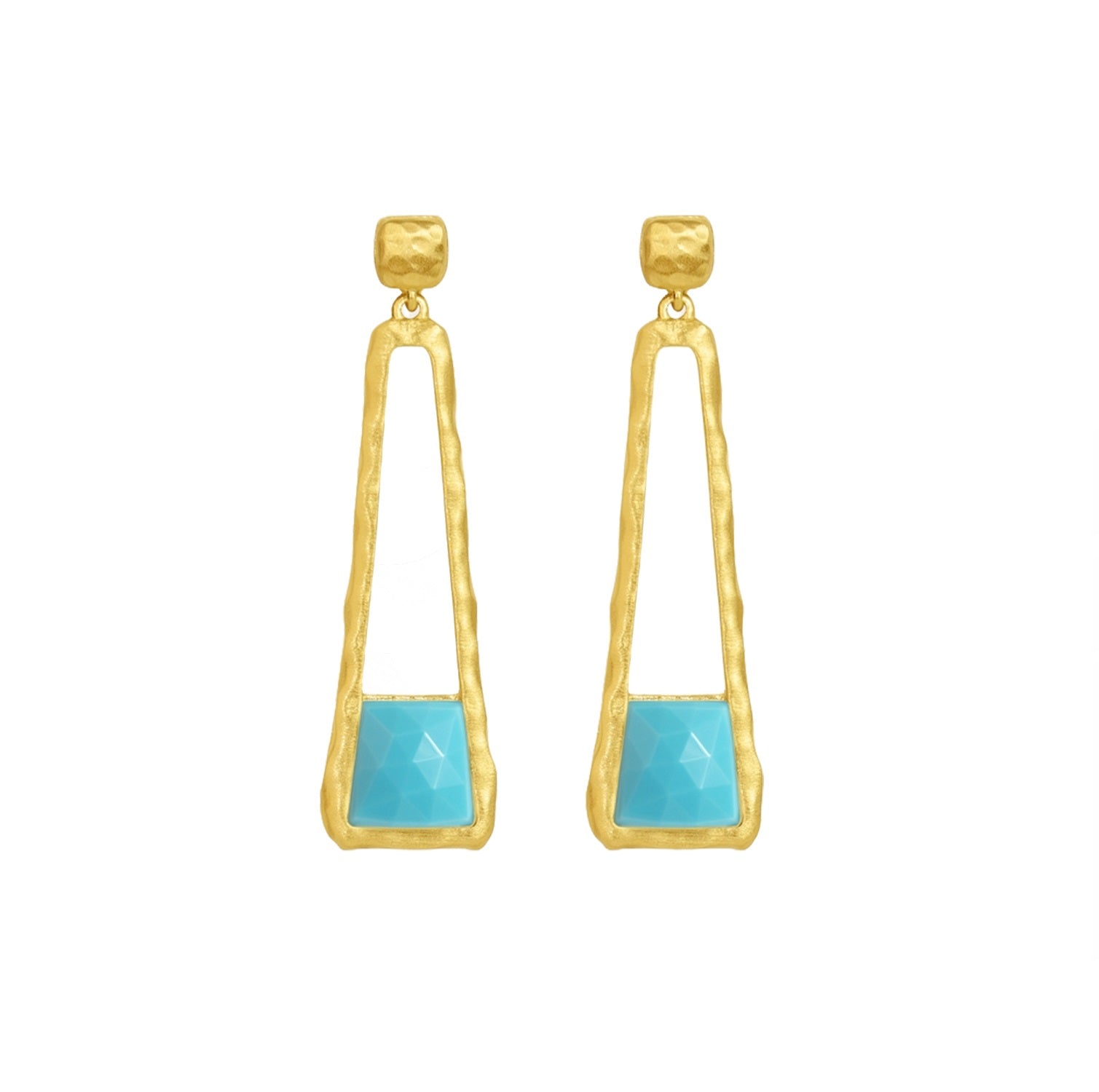 Nomad Statement Gemstone Drop Earring - Turquoise Sky - Gaines Jewelers