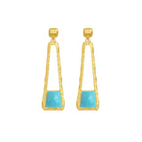 Nomad Statement Gemstone Drop Earring - Turquoise Sky - Gaines Jewelers