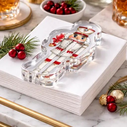 Nutcracker Acrylic Napkin Weight - Maven Home - Gaines Jewelers