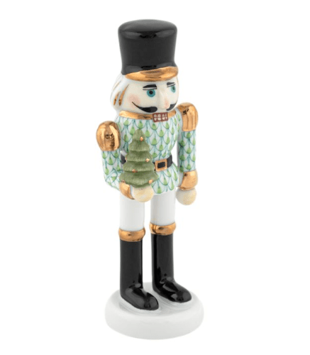 Nutcracker with Christmas Tree in Key Lime - Herend - Gaines Jewelers