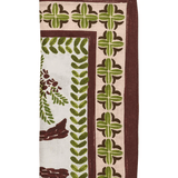Oasis Napkin in Ivory, Green & Brown, Set of 4 - Kim Seybert - Gaines Jewelers