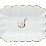 Oblong Dish With Monogram - Herend - Gaines Jewelers