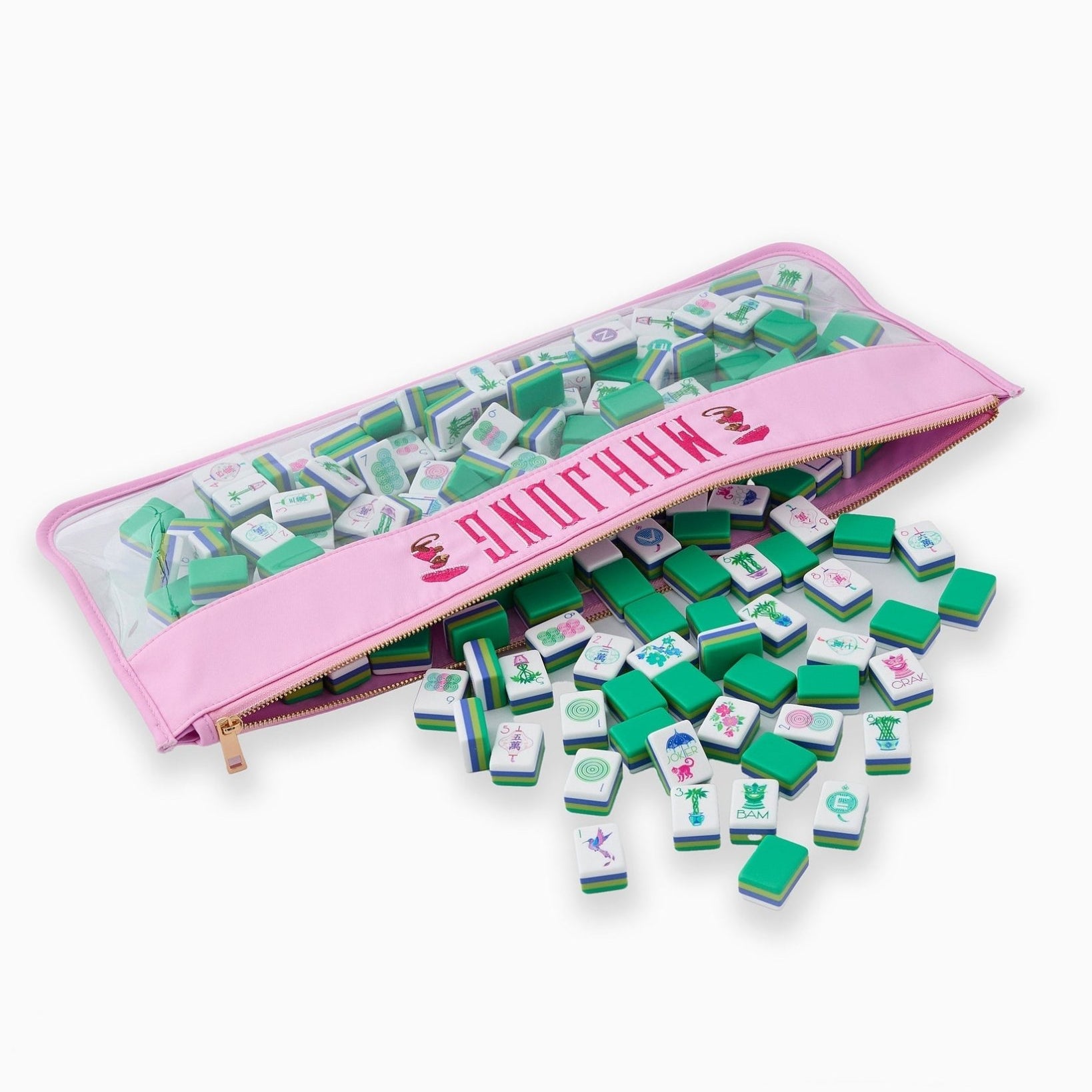Oh my Mahjong - Cotton Candy Monkey Mahjong Bag - Gaines Jewelers