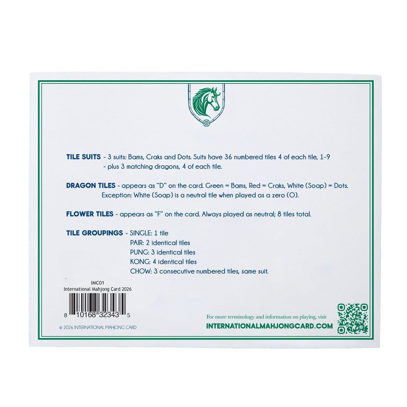 Oh My Mahjong - International Mahjong Card - Gaines Jewelers
