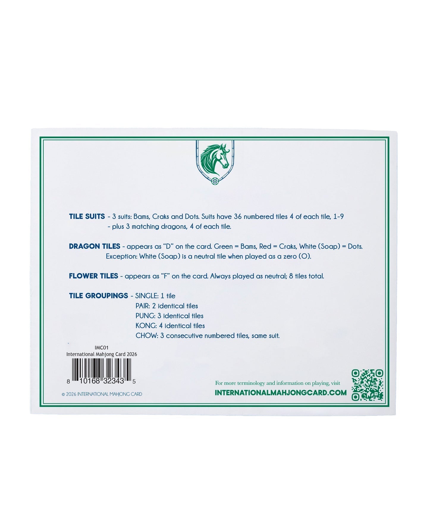 Oh My Mahjong - International Mahjong Card - Gaines Jewelers