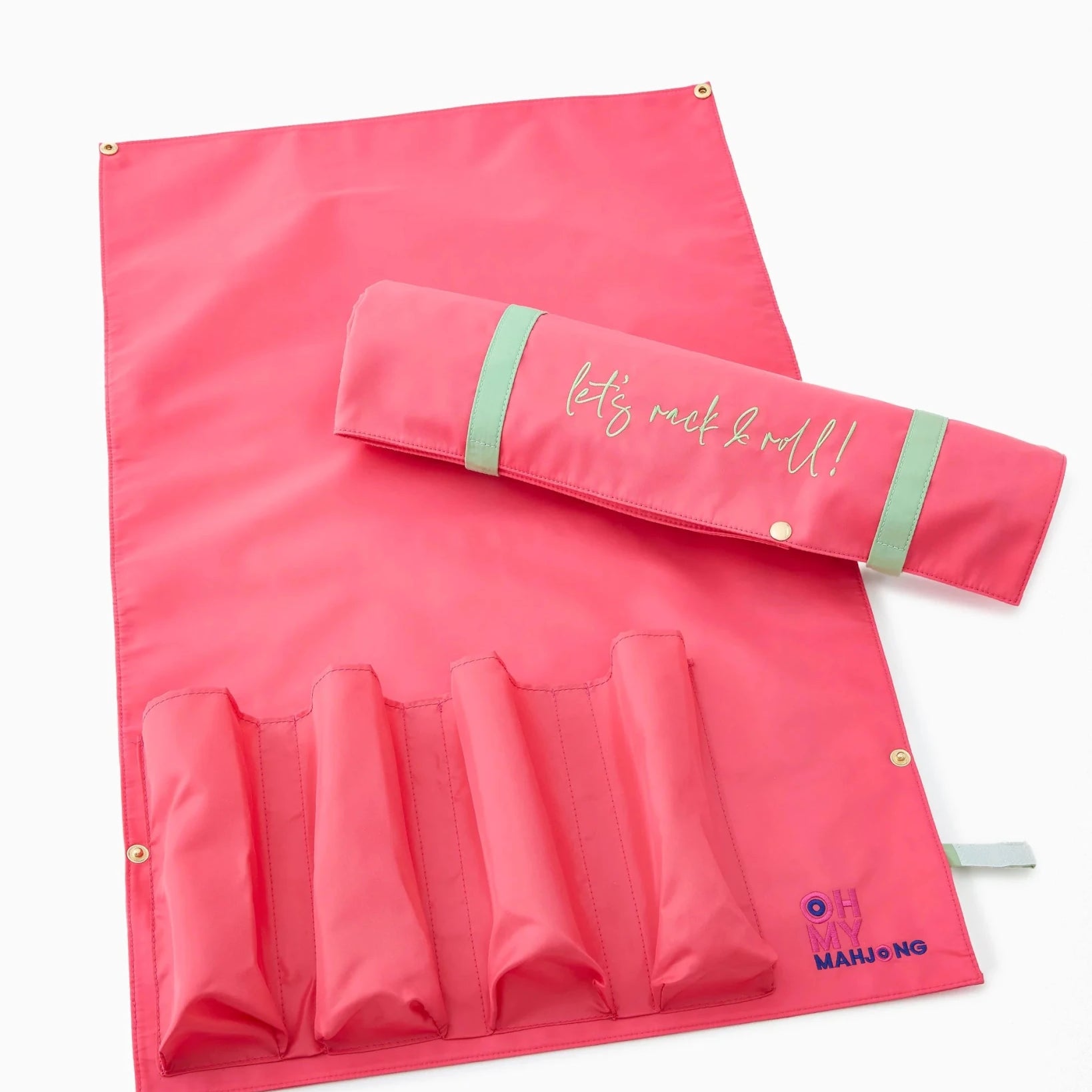 Oh My Mahjong Strawberry Pink Lets Rack and Roll Bag - Gaines Jewelers