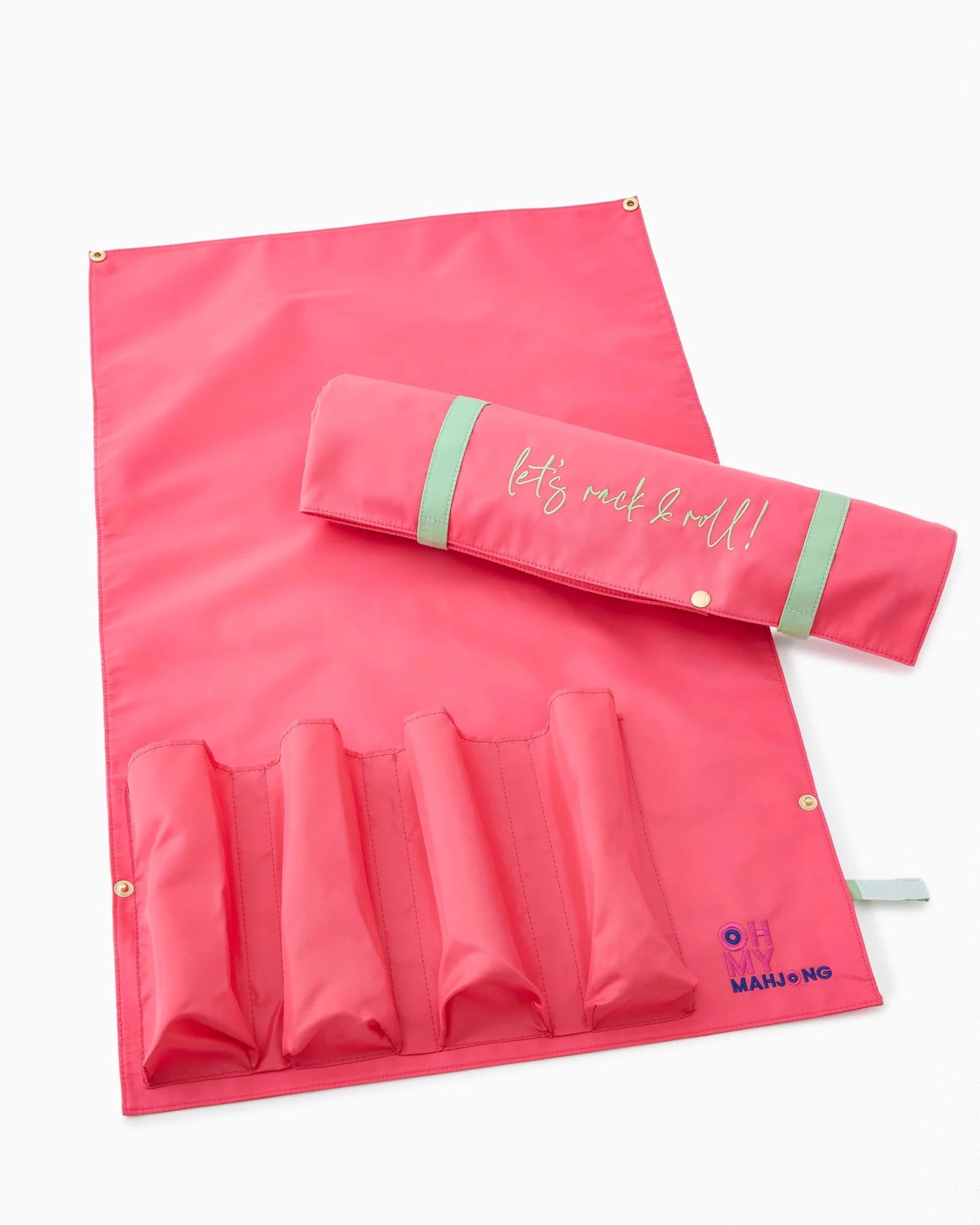 Oh My Mahjong Strawberry Pink Lets Rack and Roll Bag - Gaines Jewelers