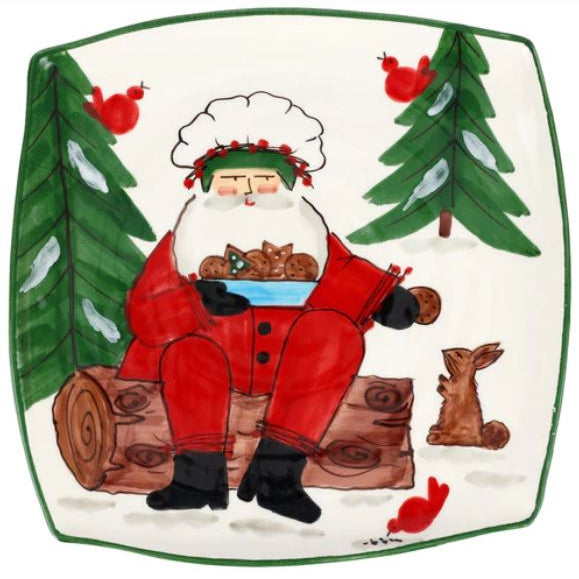 Old St. Nick 2025 Limited Edition Square Platter - Vietri - Gaines Jewelers