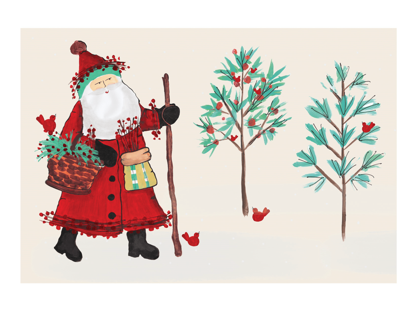 Old St. Nick Forest Placemat - Pad of 18 Sheets - Hester & Cook - Gaines Jewelers