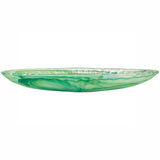 Onda Glass Green Long Oval Bowl - Vietri - Gaines Jewelers
