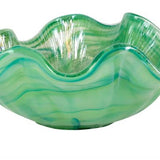Onda Glass Green Ruffled Round Bowl - Vietri - Gaines Jewelers