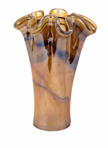 Onda Glass Short Vase - Tortoise - Vietri - Gaines Jewelers