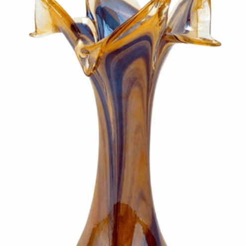 Onda Glass Tortoiseshell Twisted Flower Vase - Vietri - Gaines Jewelers