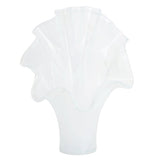 Onda Glass White Fanned Vase - Vietri - Gaines Jewelers