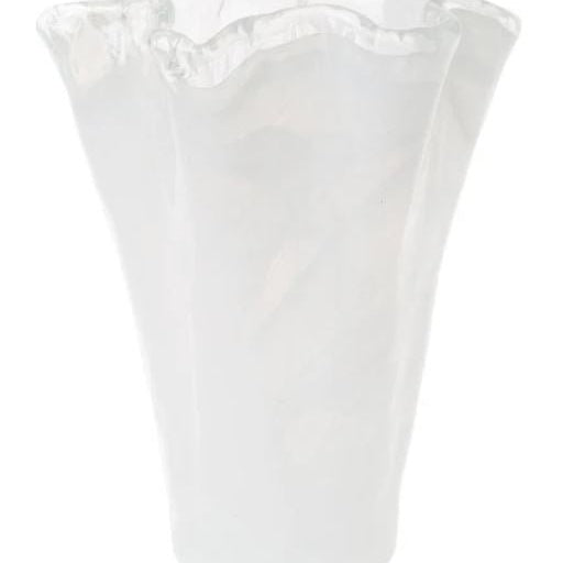Onda Glass White Medium Vase - Vietri - Gaines Jewelers