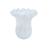 Onda Glass White Small Tulip Vase - Vietri - Gaines Jewelers