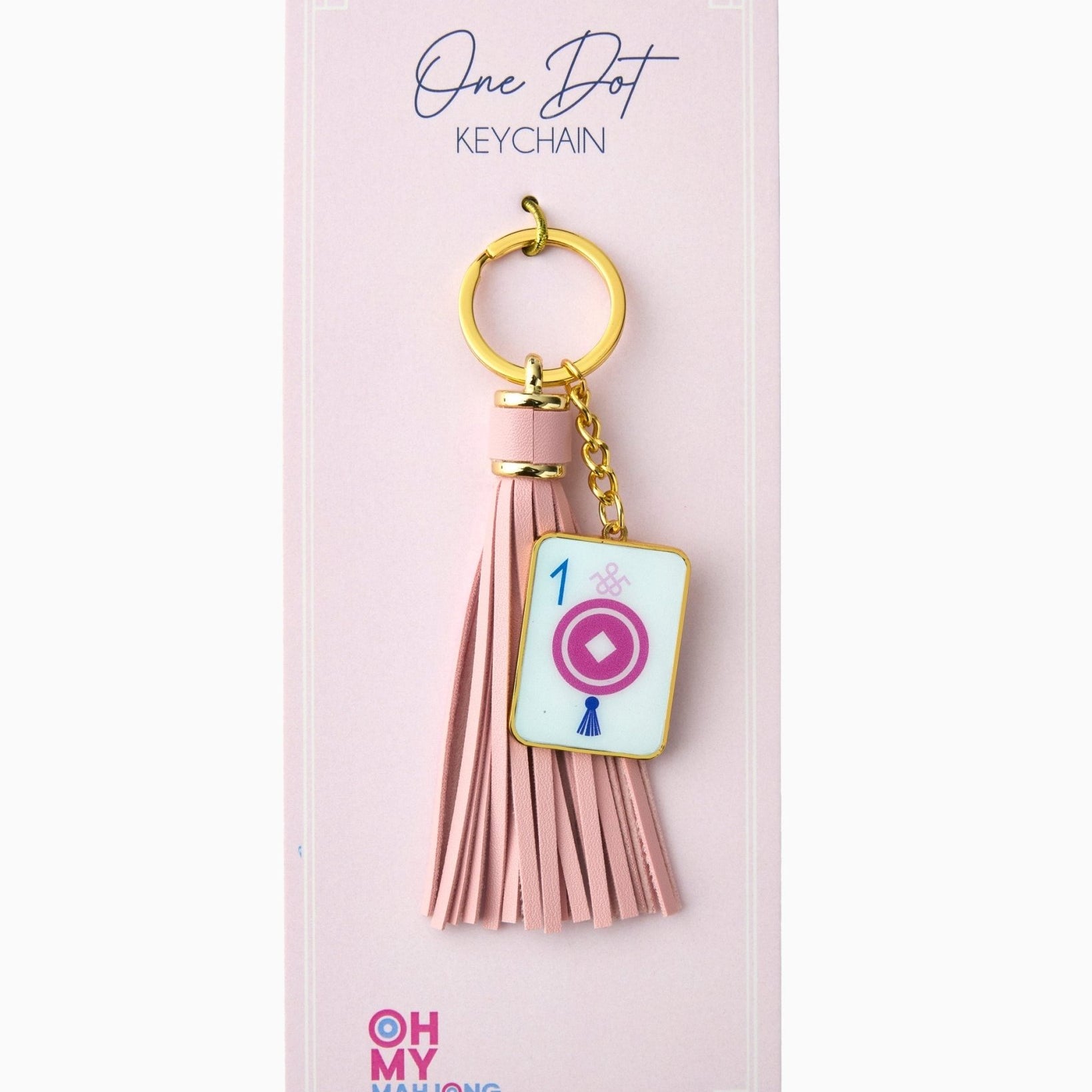 One Dot Keychain - Oh My Mahjong - Gaines Jewelers