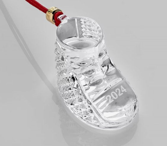 Ornament Annual Baby's First Bootie 2024 - Waterford - Gaines Jewelers