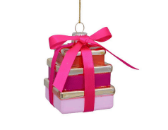 Ornament Glass Gifts w/ Bow - Vondels - Gaines Jewelers