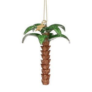 Ornament Glass Gold Palmtree - Vondels - Gaines Jewelers