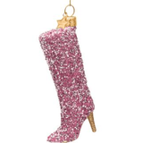 Ornament Glass Opal Pink Diamond Boot - Vondels - Gaines Jewelers