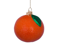 Ornament Glass Orange - Vondels - Gaines Jewelers