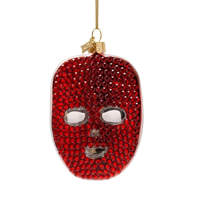 Ornament Glass Red Light Mask With Diamonds - Vondels - Gaines Jewelers